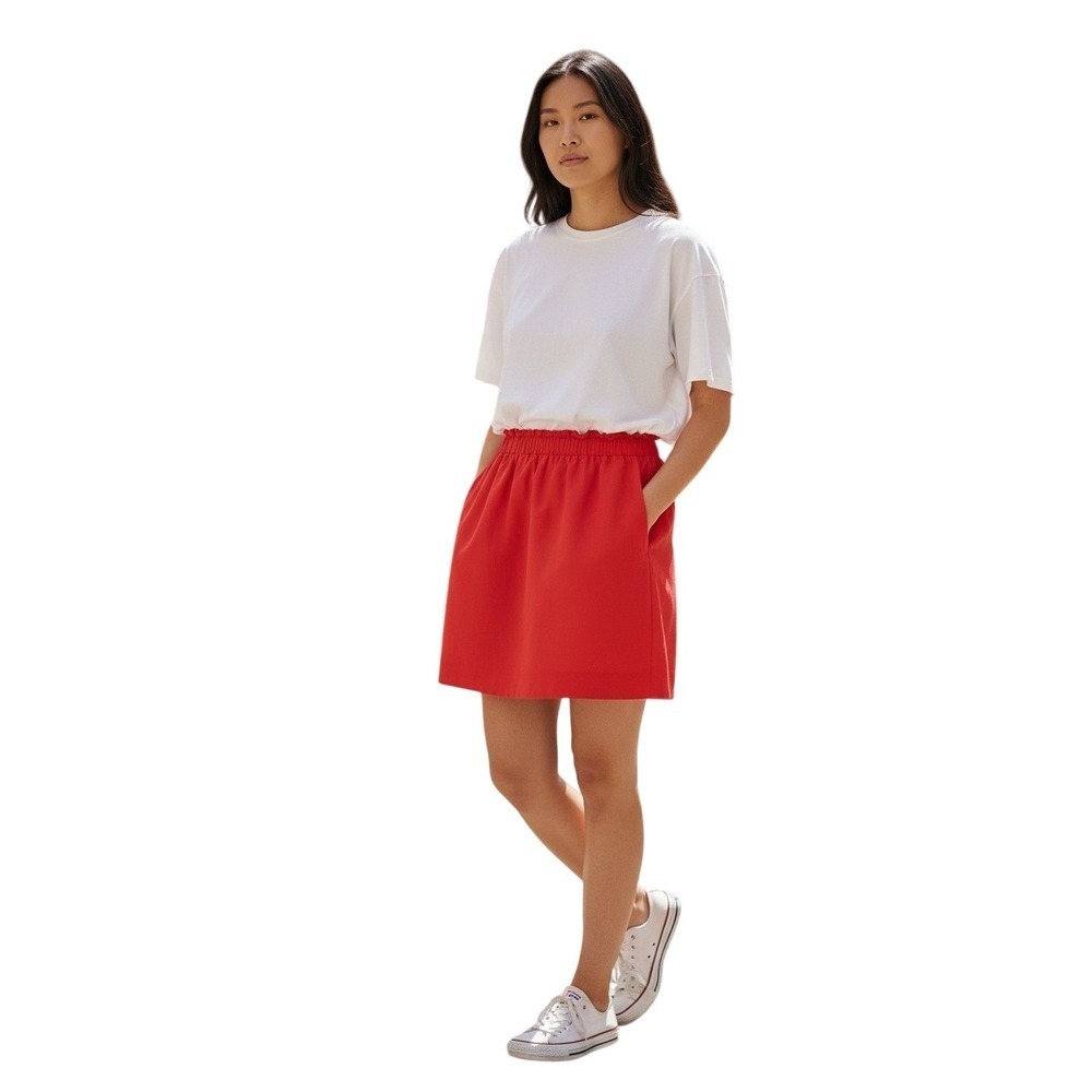 J. Crew Linen Blend Paperbag Waist Skirt Coral Size 10